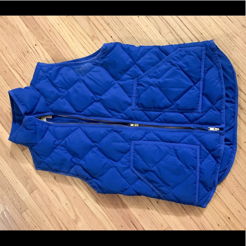 JCrew Blue Puffer Vest Size XS